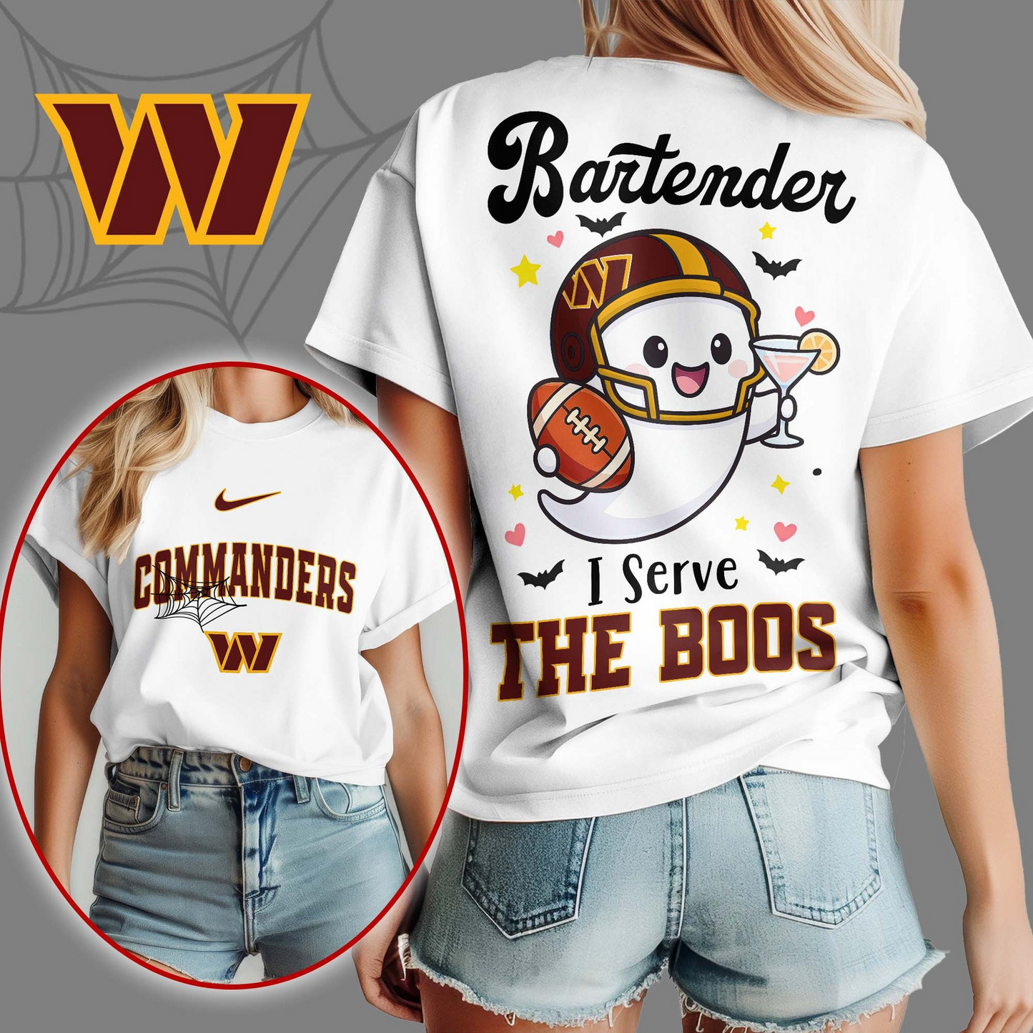 WC Premium NFL Bartender Halloween Fan Women Shirt DDT CTND