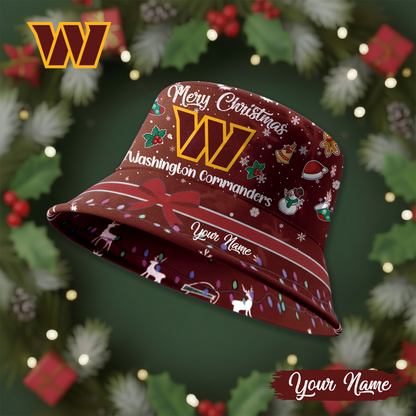 WC Premium NFL Merry Christmas Bucket Hat DDT CTND