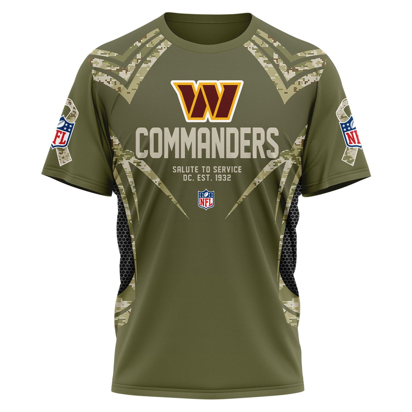 WC Premium NFL Salute to Service Camo 3D Shirt DDT CTND