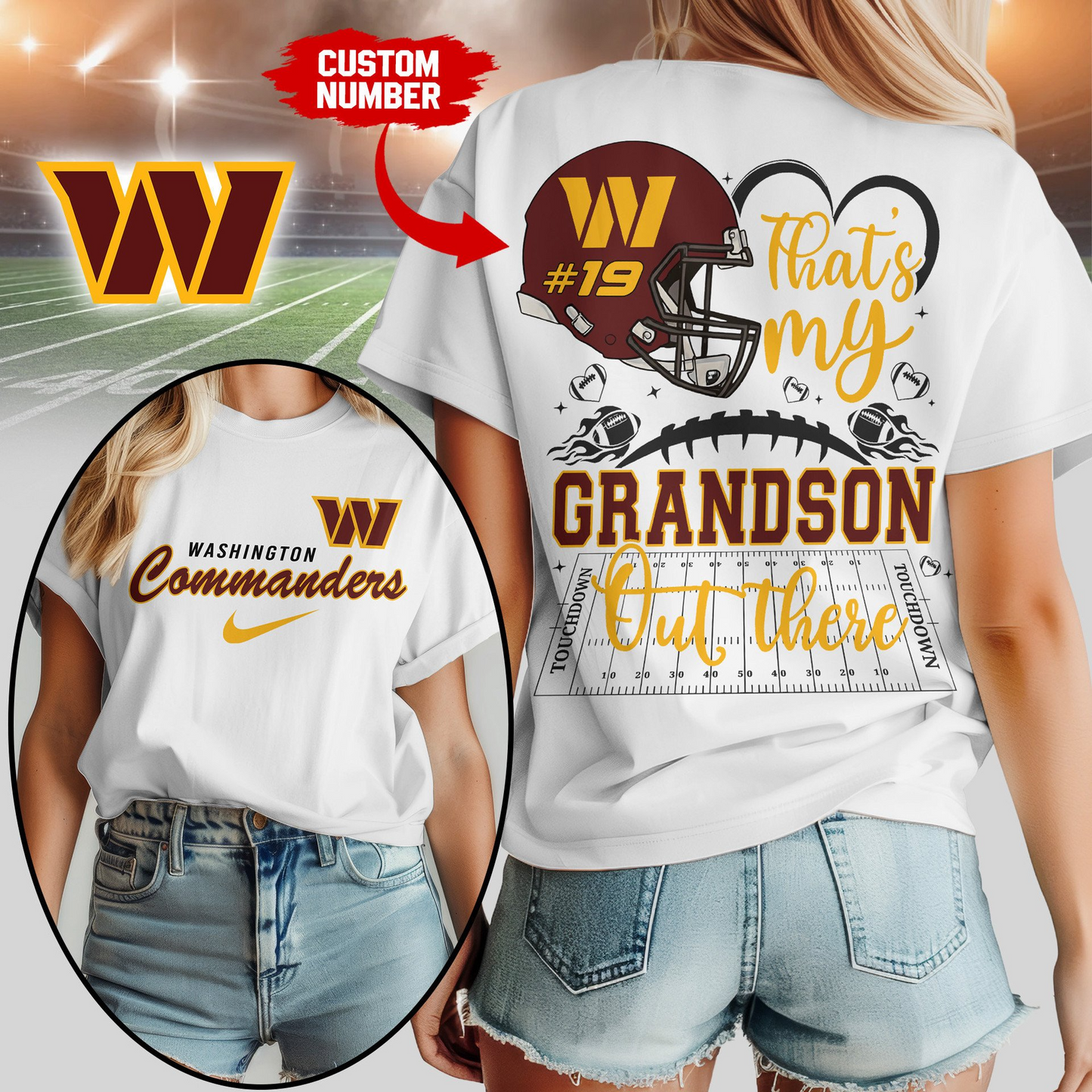WC Premium NFL That My Grandson Out There Shirt DDT NTL