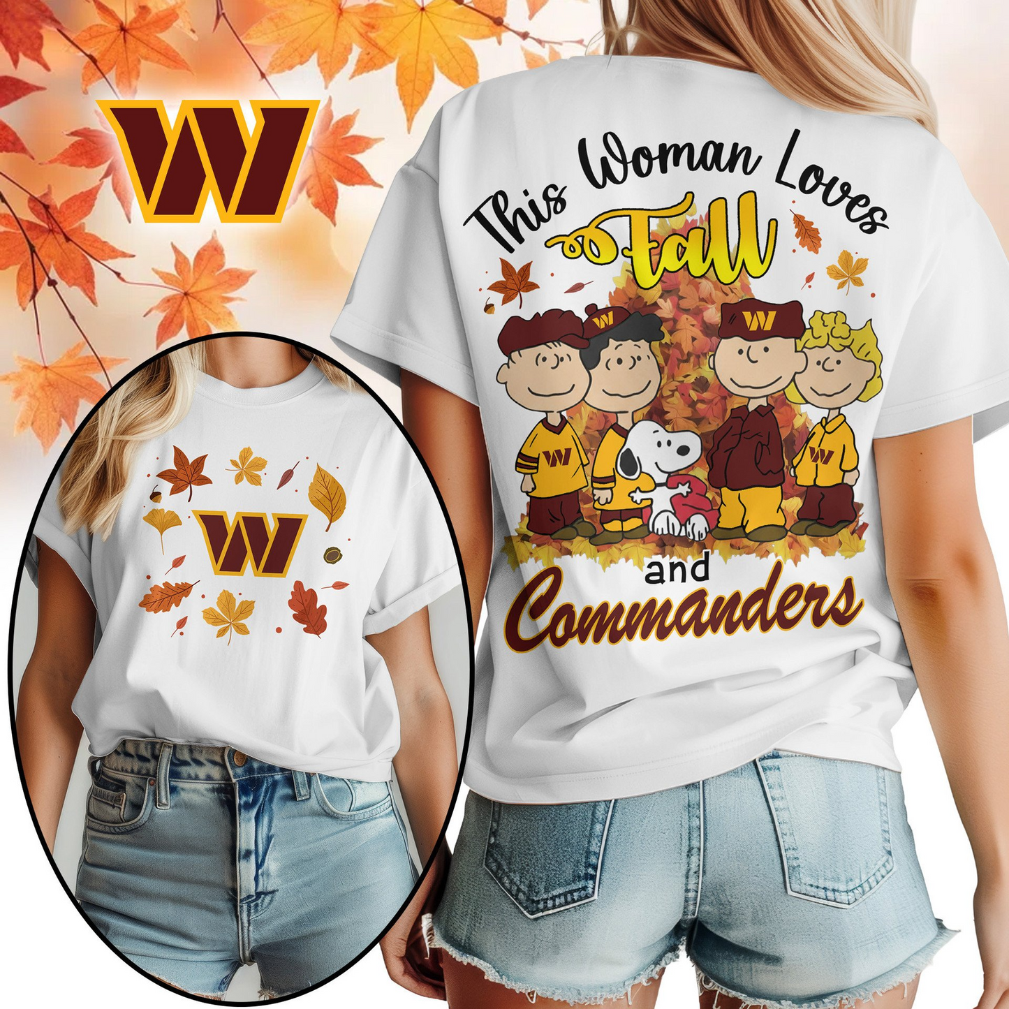 WC Premium NFL This Woman loves fall 3D Shirt DDT CTND
