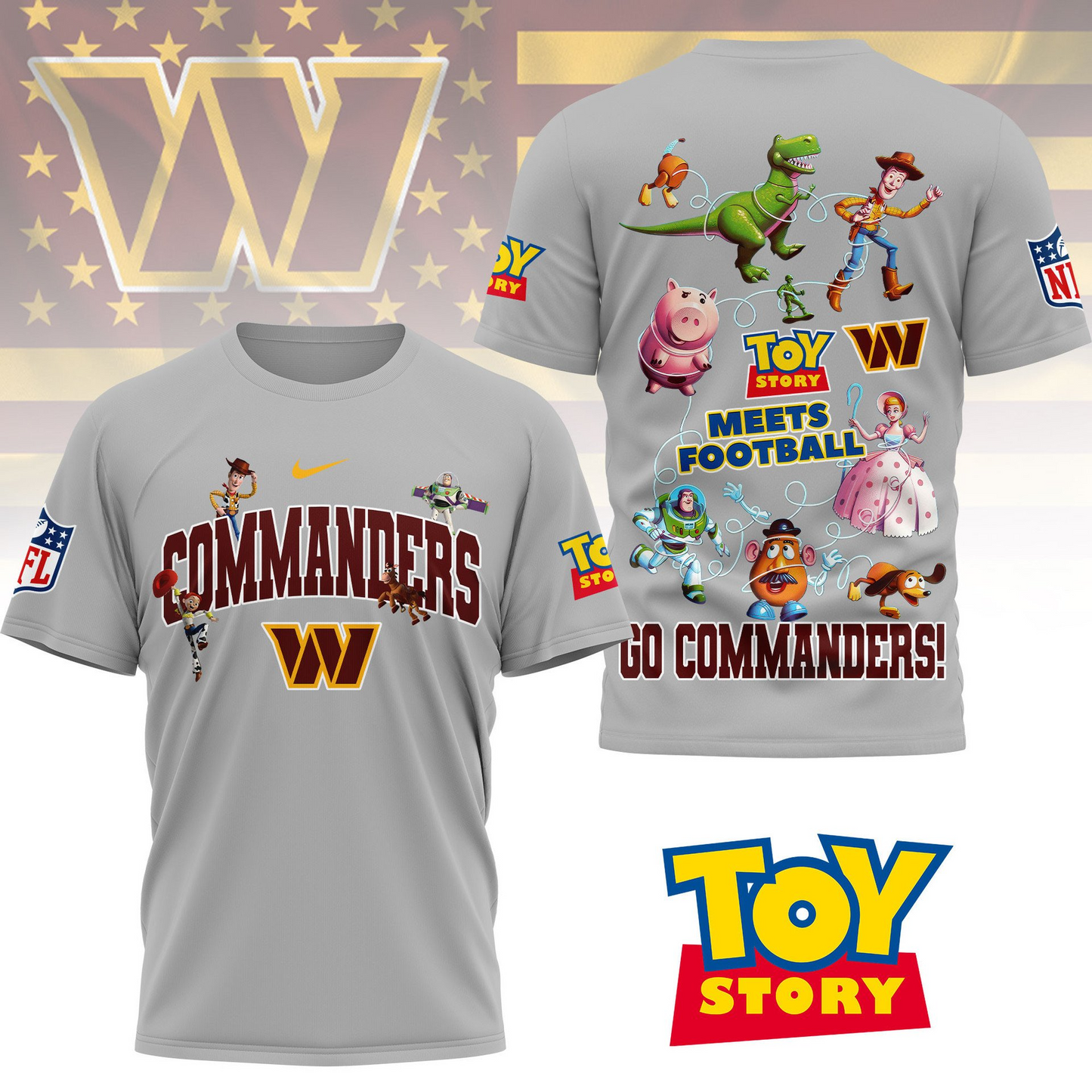 WC Premium NFL Toy Story Fan 3D Shirt DDT CTND