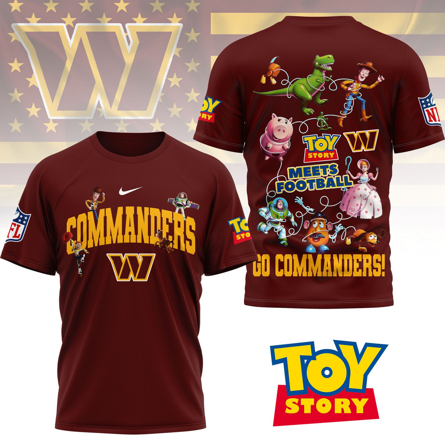 WC Premium NFL Toy Story Fan 3D Shirt DDT CTND